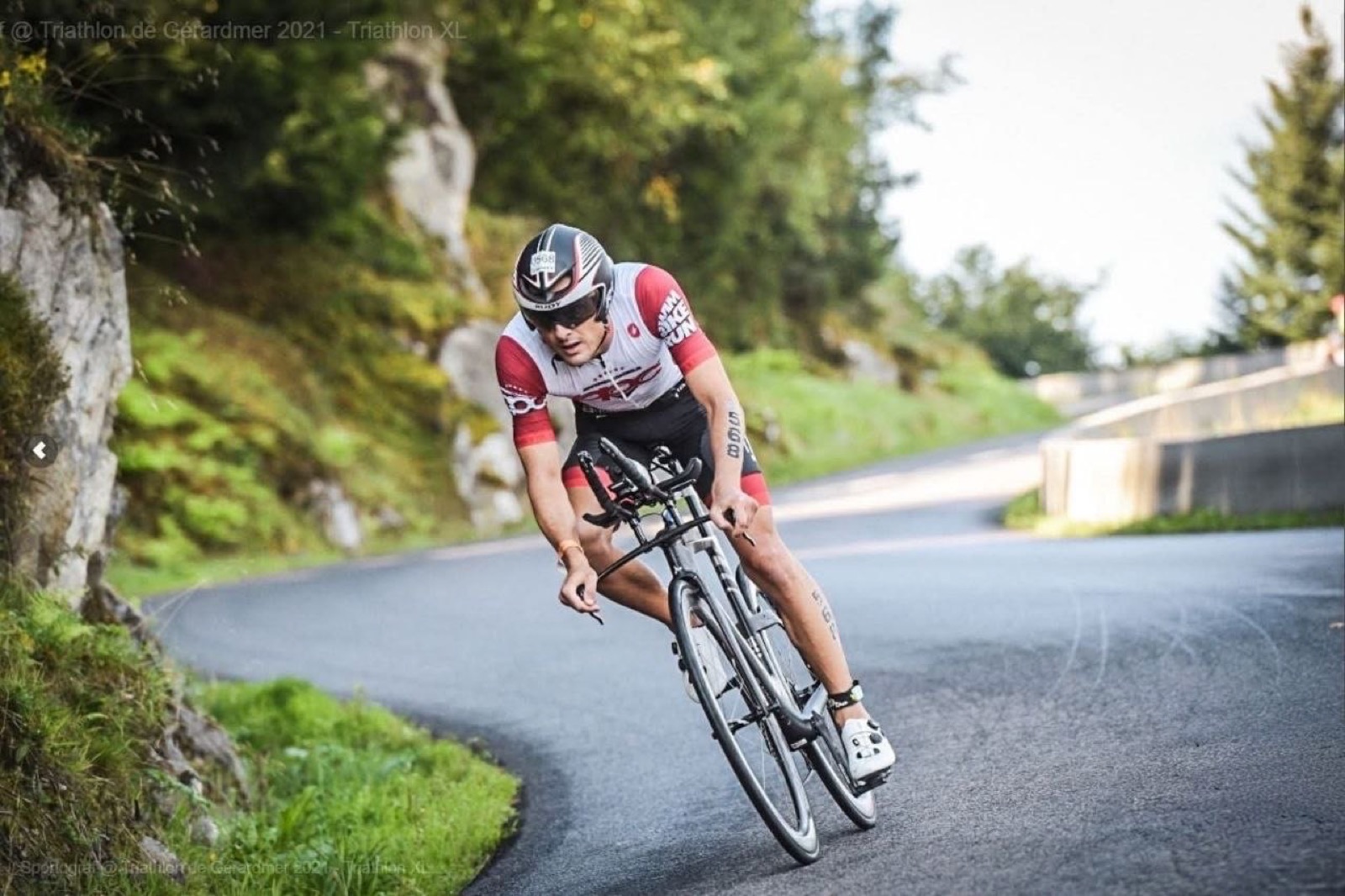 David Bonnal à vélo lors du Triathlon XL de Gérardmer 2021.