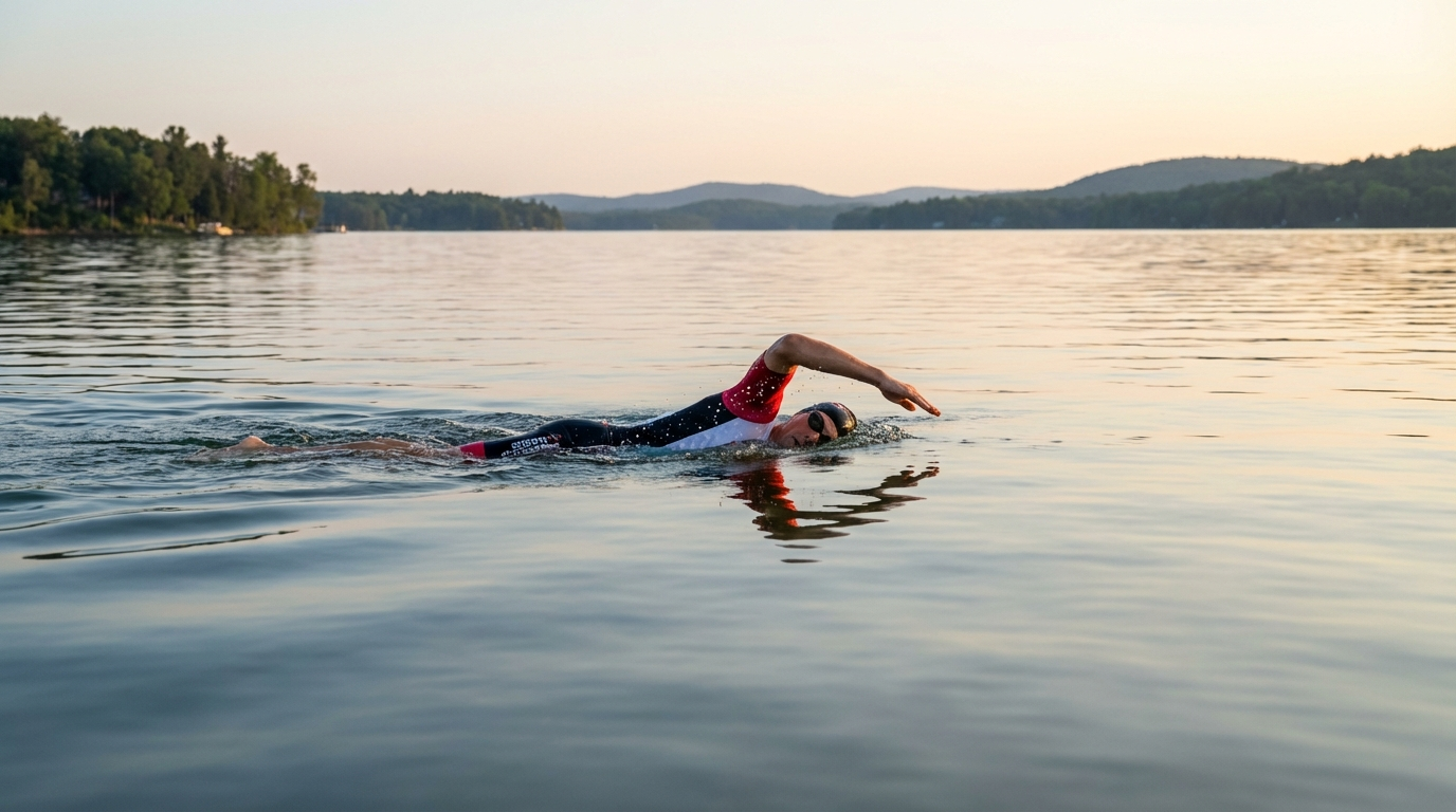 Nageur en pleine conscience