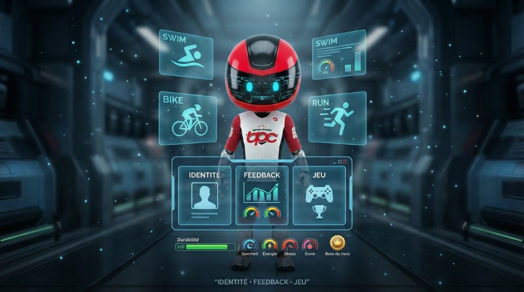 Triathlète analysant ses données