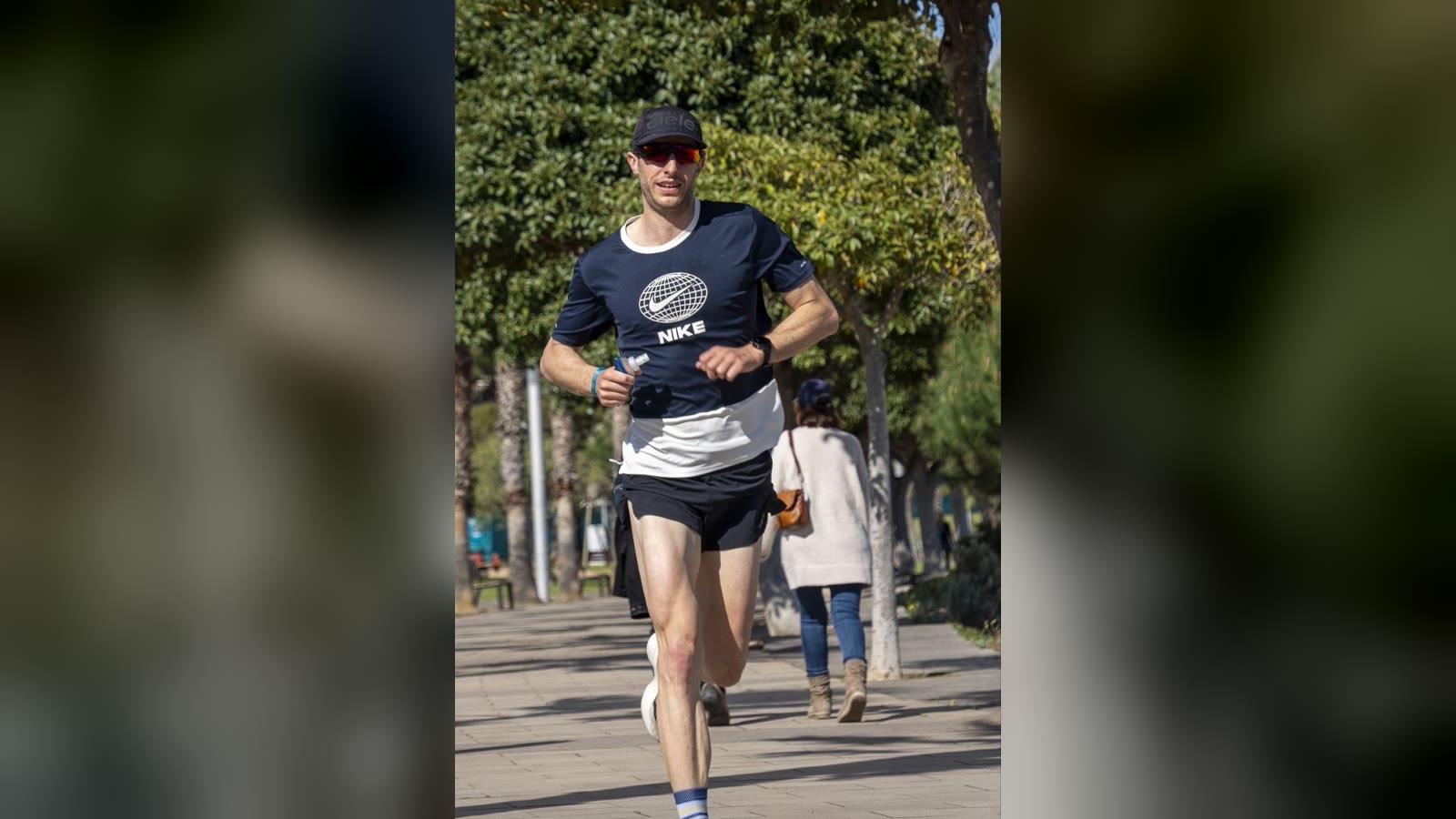 Thibault Barbe en course à pied lors d'une séance d'entraînement.
